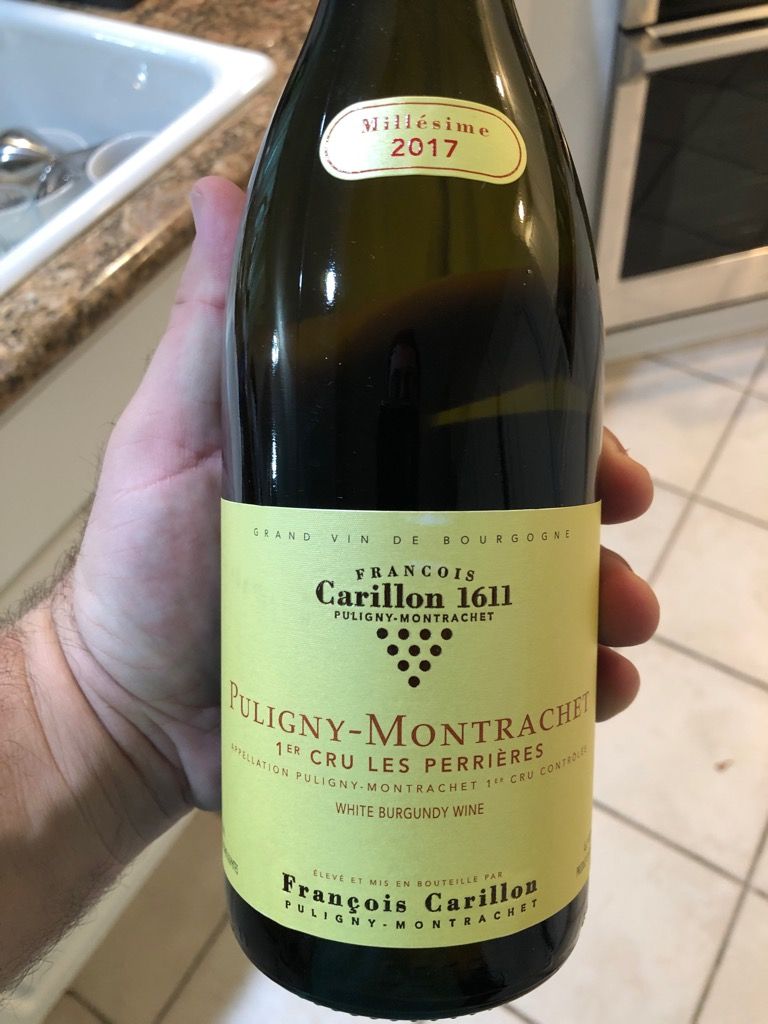 2017 Francois Carillon Puligny-Montrachet 1er Cru Les Perrières, France ...