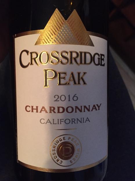 2016 Crossridge Peak Chardonnay, USA, California - CellarTracker