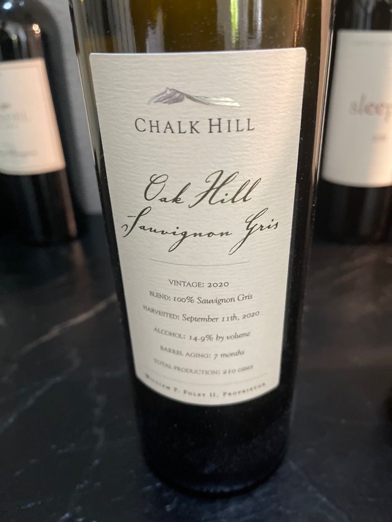 2020 Chalk Hill Sauvignon Gris Oak Hill, USA, California, Sonoma County