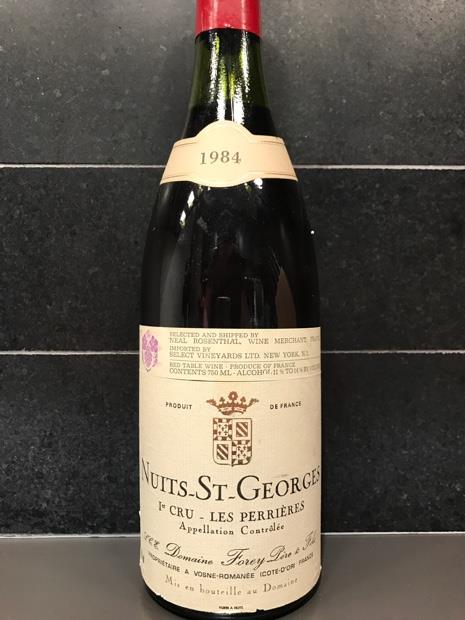 1985 Forey Père et Fils Nuits St. Georges 1er Cru Les Perrières, France ...