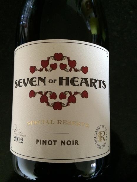 2012 Seven of Hearts Pinot Noir Special Reserve, USA, Oregon