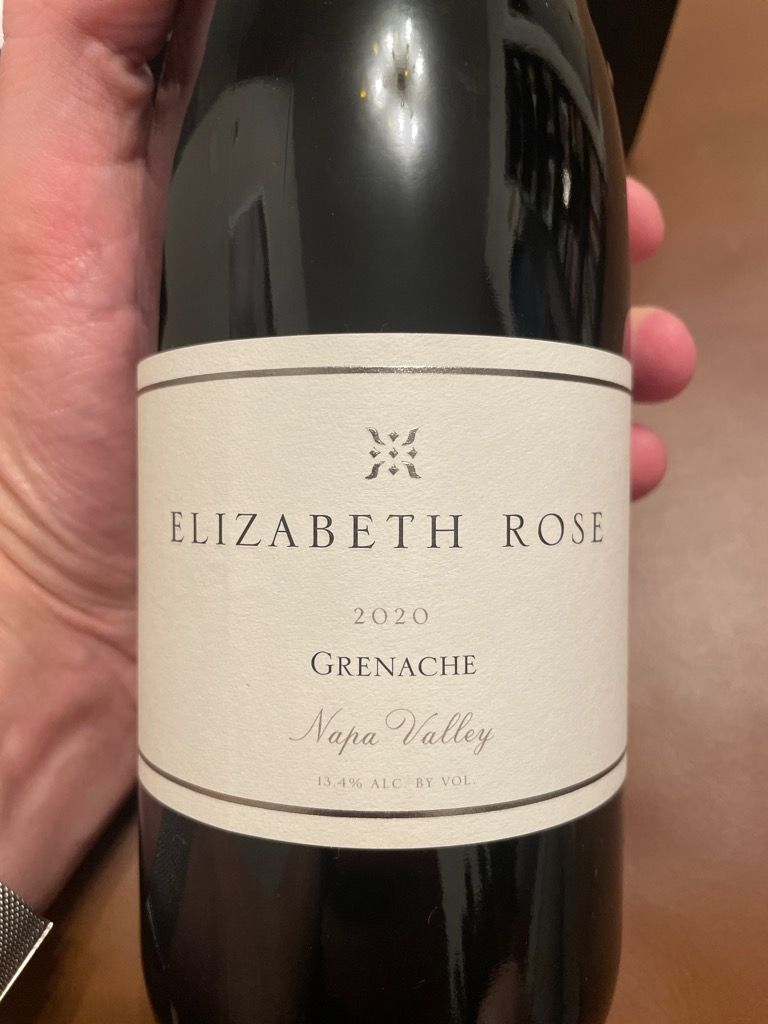 2020 Elizabeth Rose Grenache, USA, California, Napa Valley, Oakville