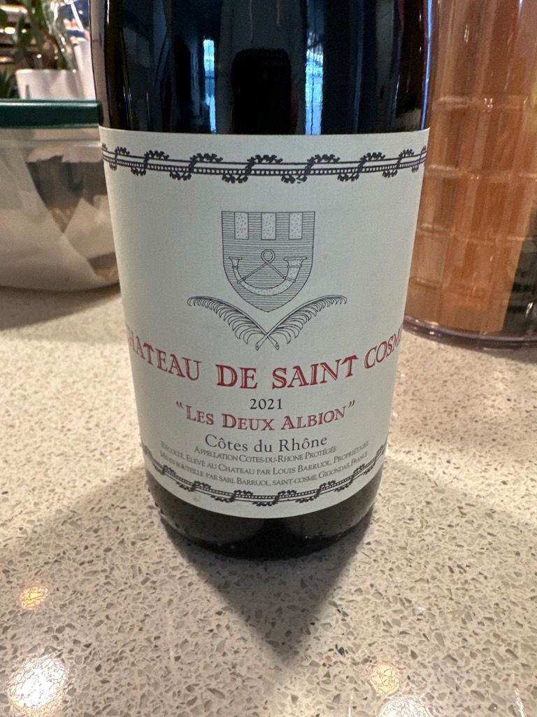 2022 Château de Saint Cosme Côtes du Rhône Les Deux Albion