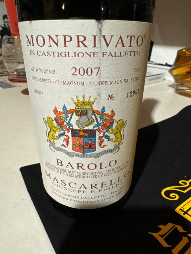 ダ*ル様 ビセルノ 2007 2007 Giuseppe E Figlio Mascarello Barolo Monprivato - CellarTracker