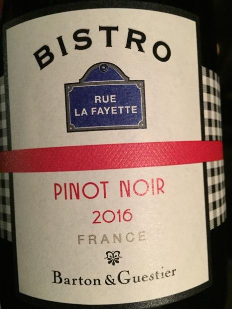 2016 Barton & Guestier Pinot Noir Vin De Pays D'Oc Bistro Wine, France ...