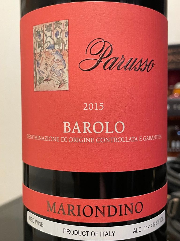 Parusso Barolo 1998 Mariondino バローロ パルッソ 1998 Parusso Barolo Mariondino - CellarTracker