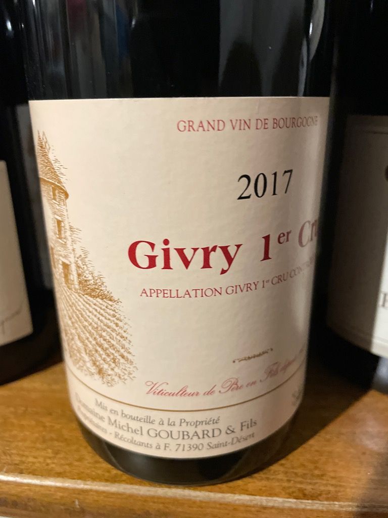 2017 Domaine Michel Goubard & Fils Givry 1er Cru La Grande Berge ...