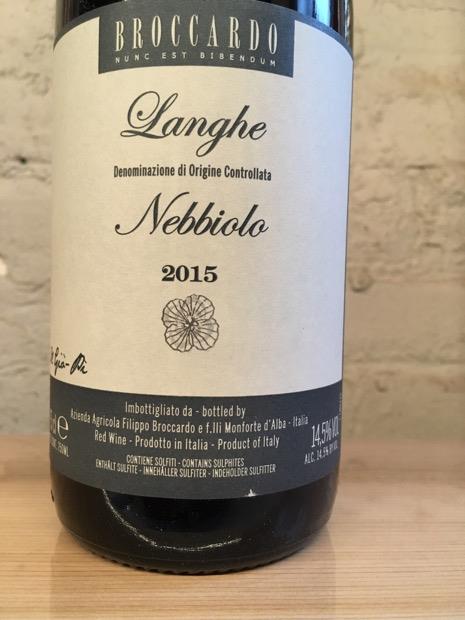 2015 Fratelli Broccardo Langhe Nebbiolo, Italy, Piedmont, Langhe ...