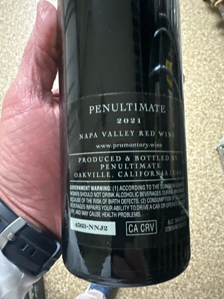 2021 Promontory Penultimate - CellarTracker