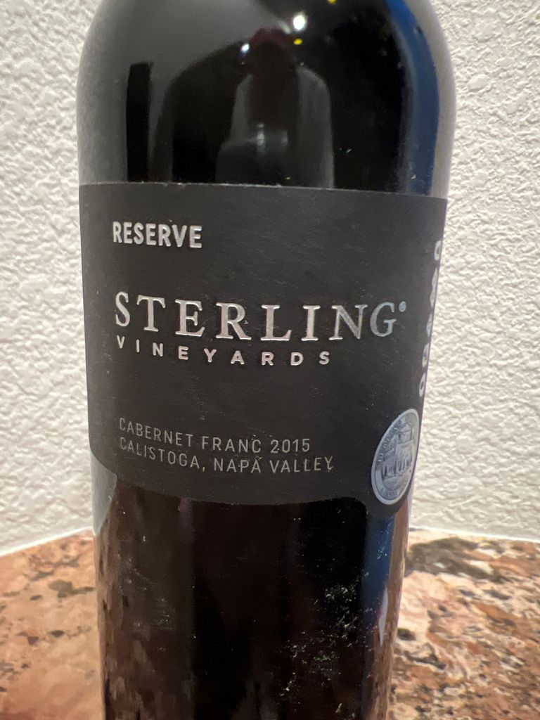 2014 Sterling Vineyards Cabernet Franc Reserve, USA, California, Napa ...