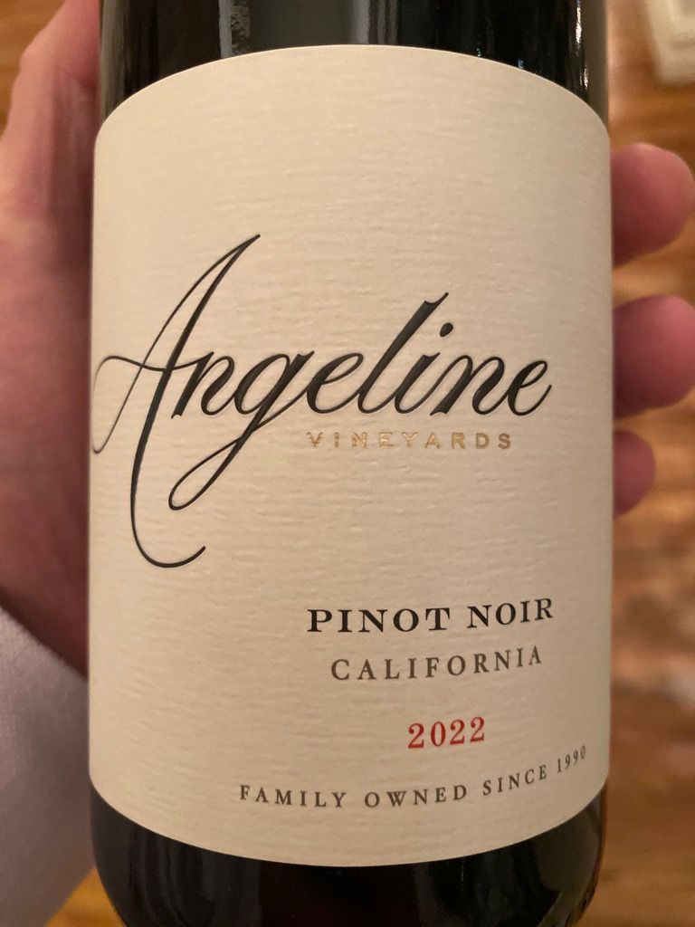 2022 Angeline Winery Pinot Noir California, USA, California - CellarTracker