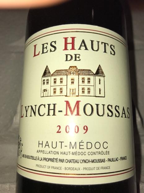 2009 Château Lynch-Moussas Les Hauts de Lynch-Moussas, France, Bordeaux ...