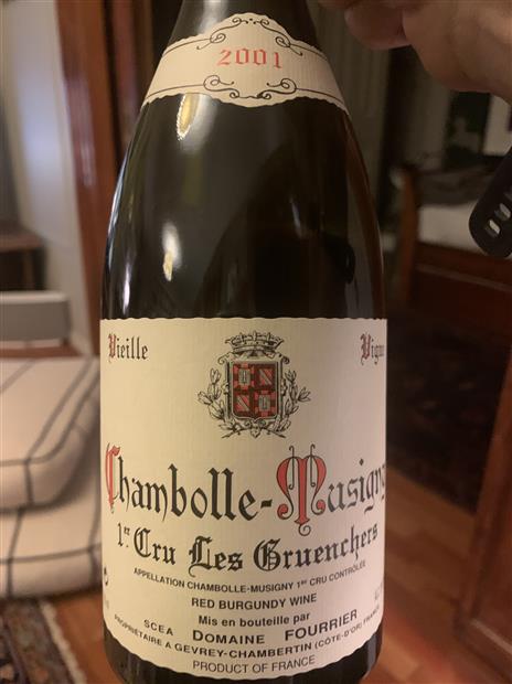 2002 Domaine Fourrier Chambolle-Musigny 1er Cru Les Gruenchers ...