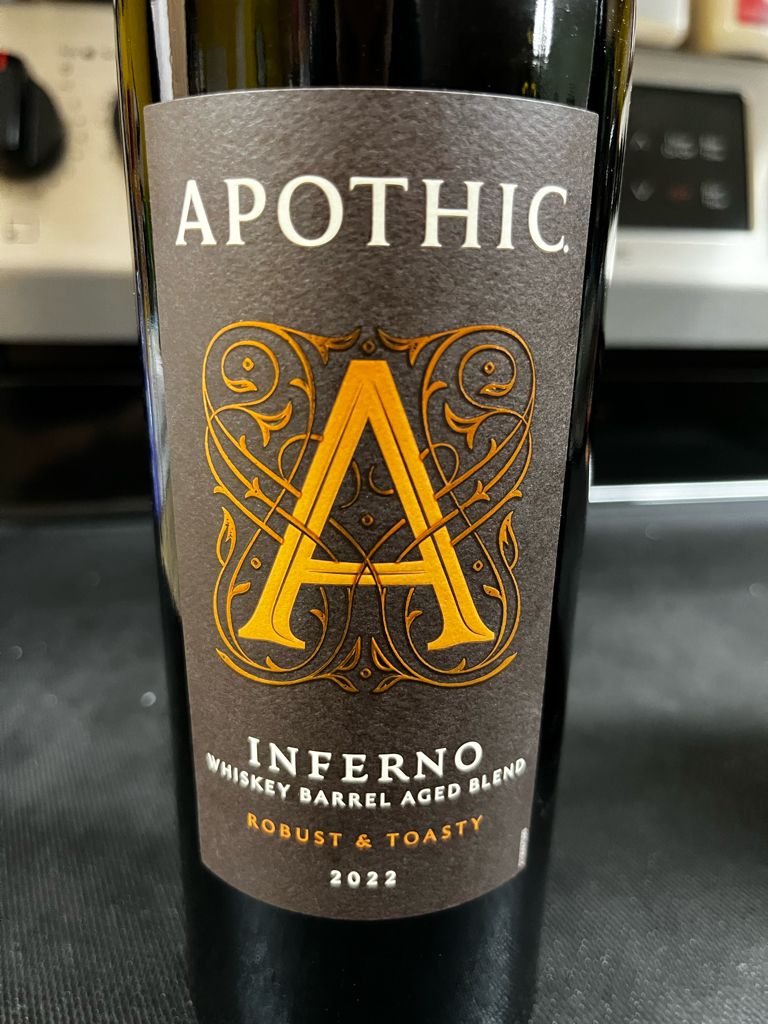 2022 Apothic Inferno, USA, California - CellarTracker