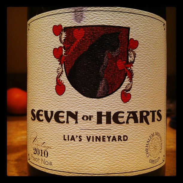 2010 Seven of Hearts Pinot Noir Lia’s Vineyard, USA, Oregon, Willamette