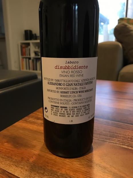 2016 Laboro Disobedient A. & G. Fantino - Kermit Lynch Wine Merchant