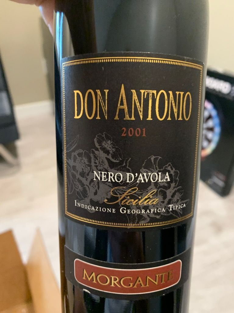 2001 Nero d'Avola Sicilia Don Antonio Riserva, Italy, Sicily