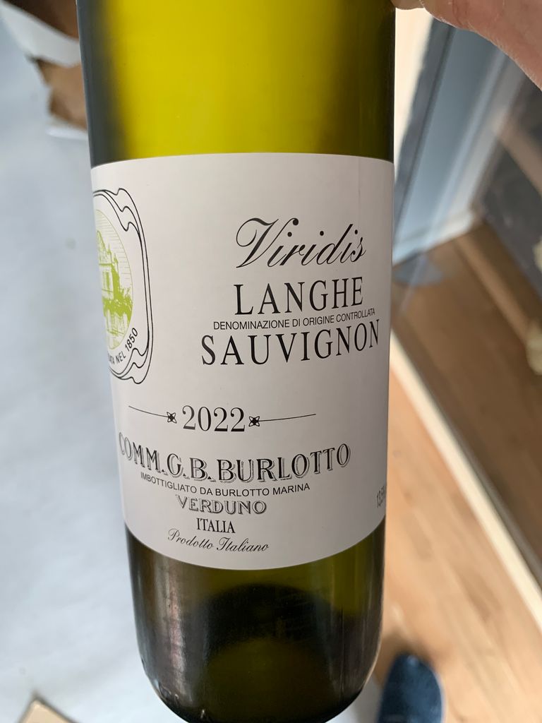 2022 Comm. G.B. Burlotto Langhe Sauvignon Blanc Viridis, Italy ...