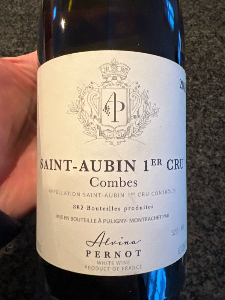 2022 Alvina Pernot Saint-Aubin 1er Cru Combes Blanc - CellarTracker