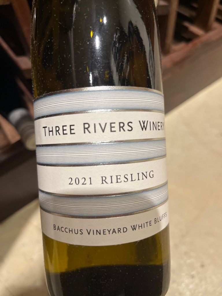 2023 Three Rivers Winery Riesling Bacchus Vineyard, USA, Washington ...