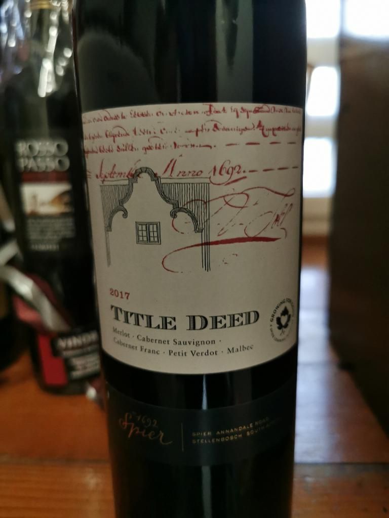 2017 Spier Title Deed South Africa Coastal Region CellarTracker