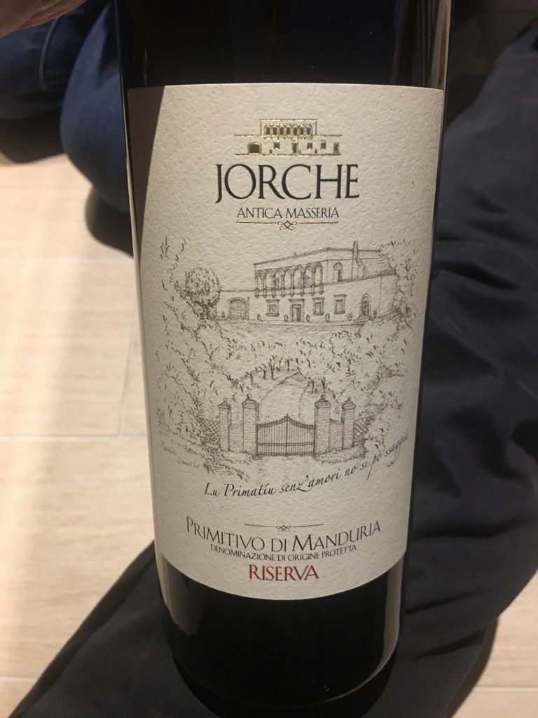 2018 Antica Masseria Jorche Primitivo di Manduria Riserva, Italy ...