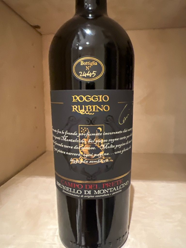 2011 Poggio Rubino Brunello di Montalcino Campo Del Prete - CellarTracker, image size:768x1024
