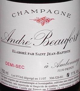 1987 André Beaufort Champagne Andre Beaufort Demi-Sec - CellarTracker