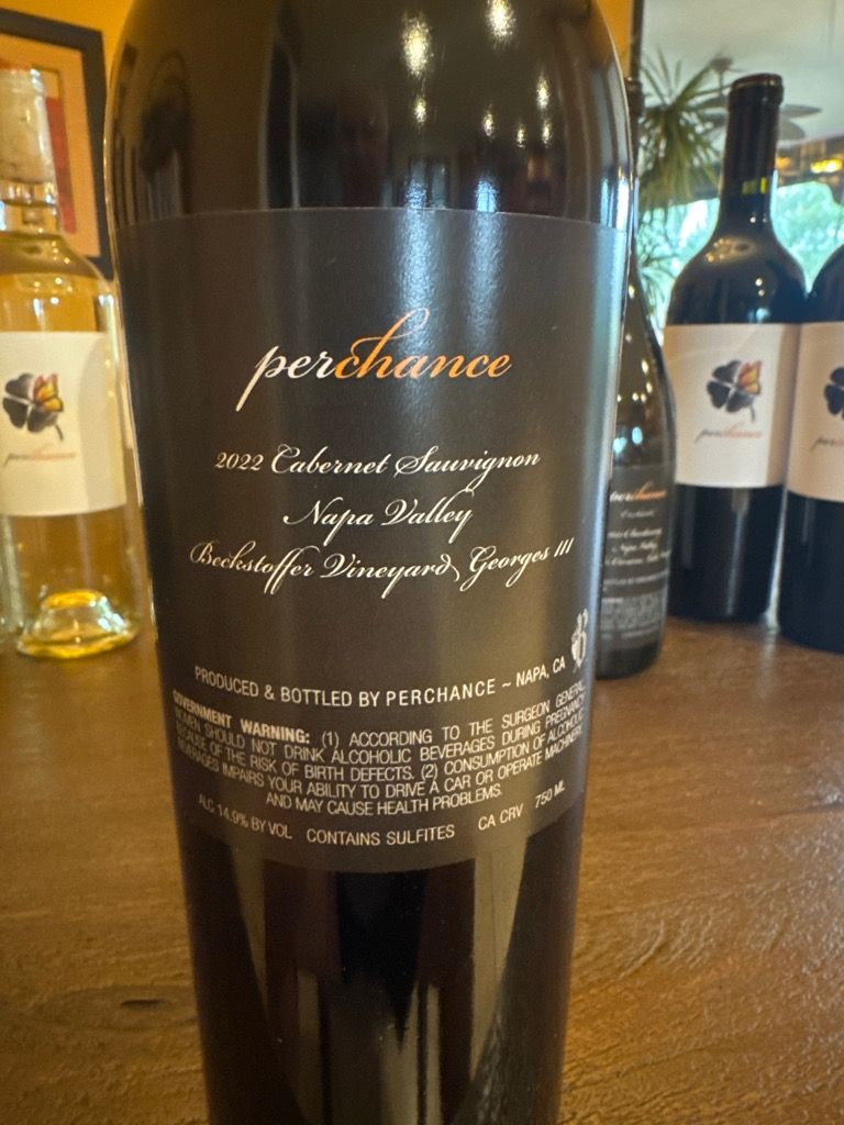 2018 Perchance Cabernet Sauvignon Beckstoffer Georges III Vineyard