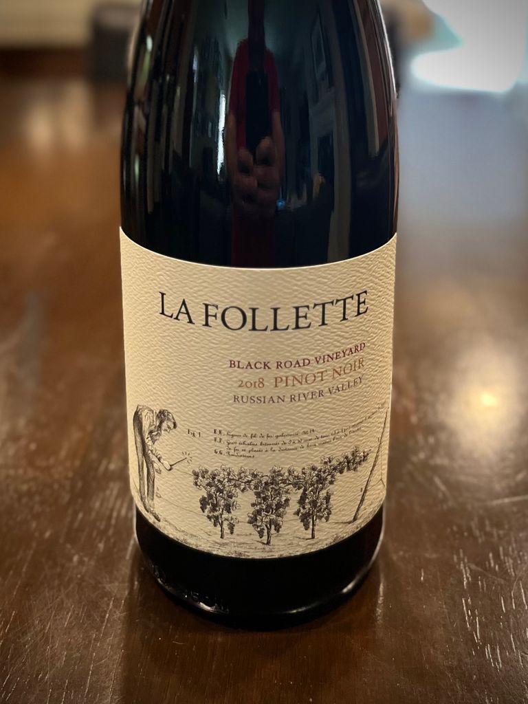 2019 La Follette Pinot Noir Black Road Vineyard, USA, California ...