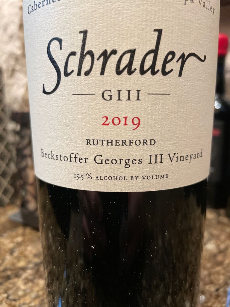 2021 Schrader Cellars Cabernet Sauvignon GIII Beckstoffer Georges III ...