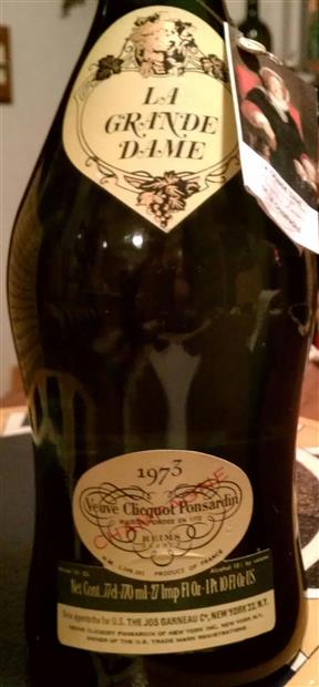 1973 Veuve Clicquot Champagne Brut La Grande Dame - CellarTracker