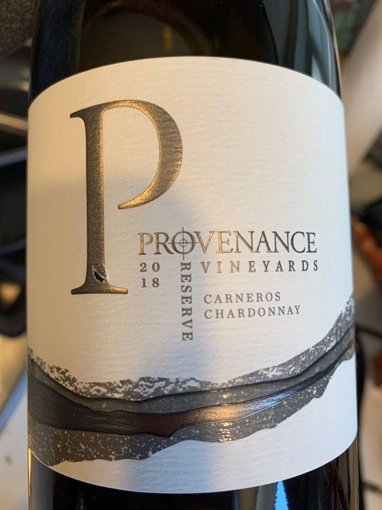 2019 Provenance Vineyards Chardonnay Reserve Grace Benoist Ranch, USA
