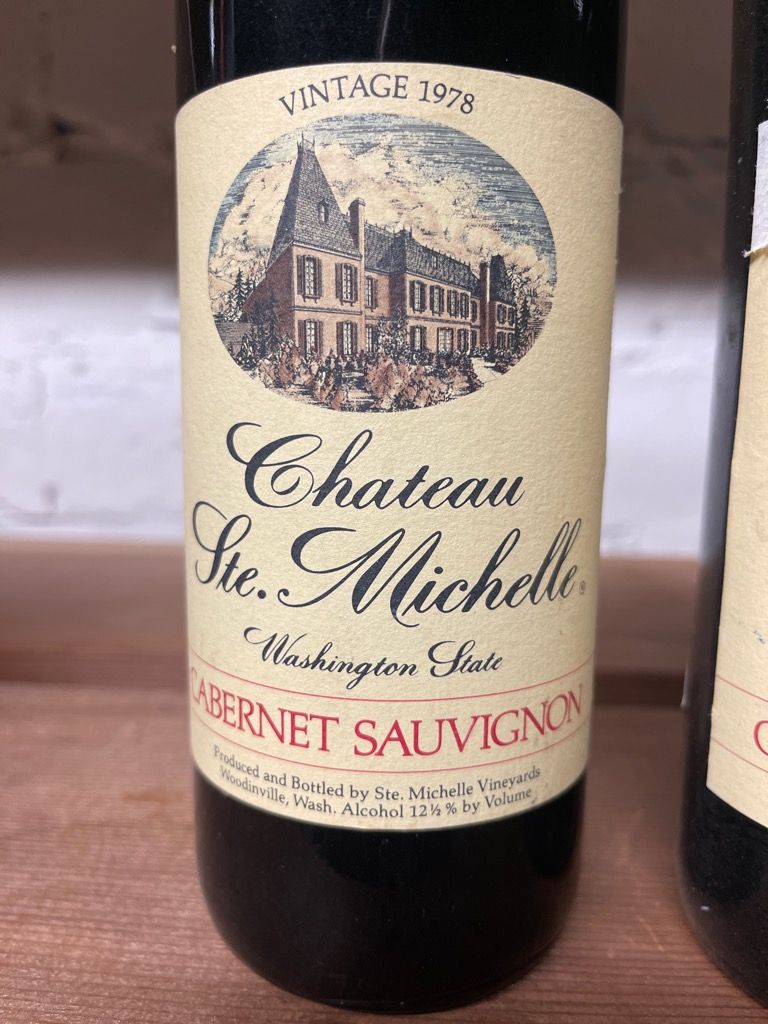 1978 Chateau Ste Michelle Cabernet Sauvignon Canoe Ridge Estate 