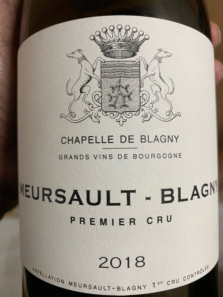 2020 Chapelle de Blagny Meursault 1er Cru Les Ravelles, France