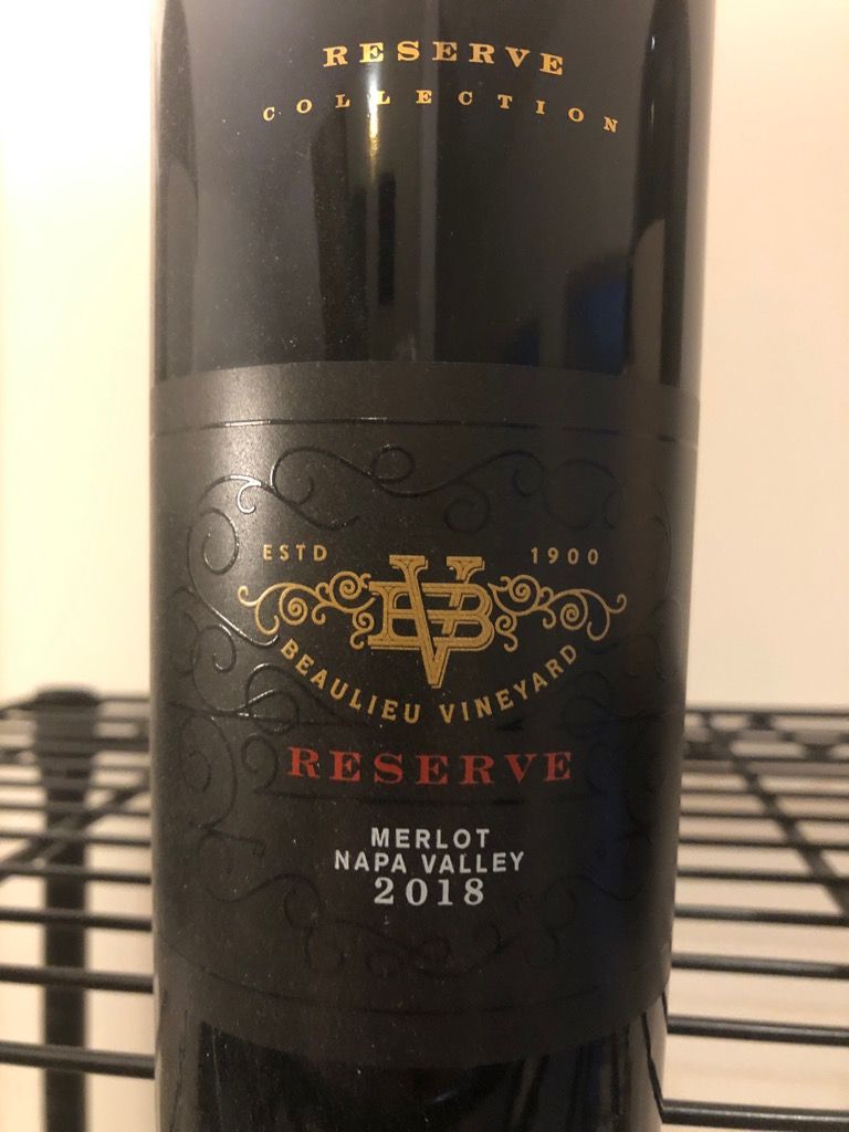 2018 Beaulieu Vineyard Merlot Maestro Collection Rutherford, USA ...