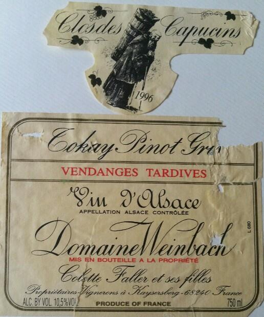 1997 Domaine Weinbach Pinot Gris Vendanges Tardives - CellarTracker