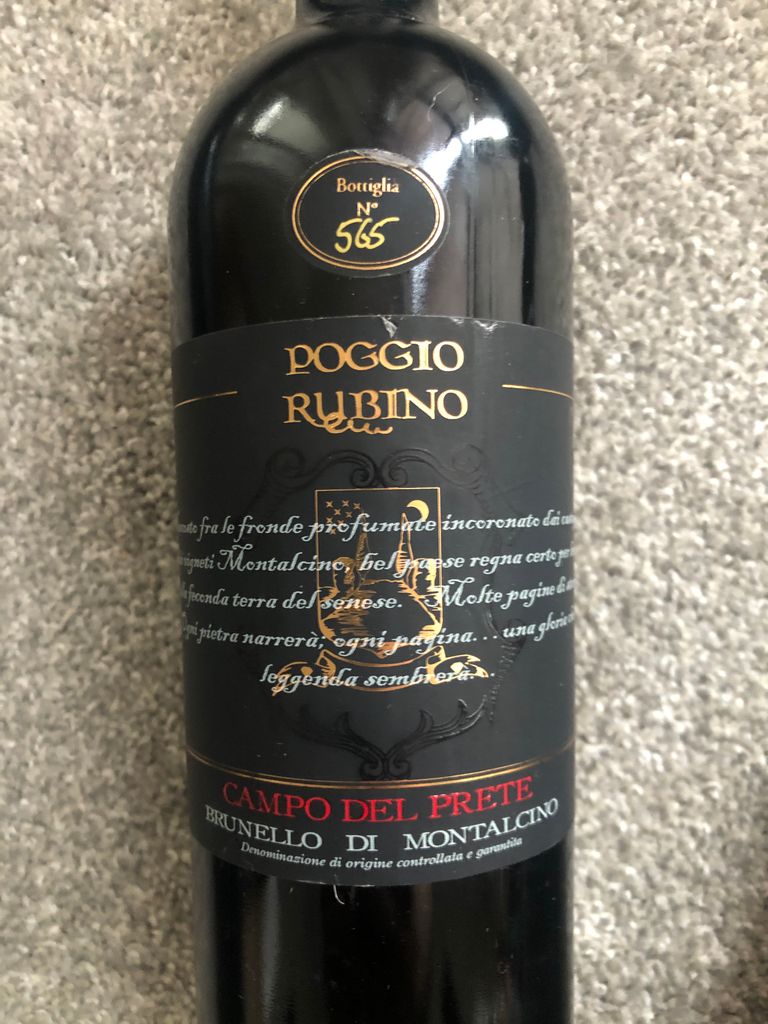 2012 Poggio Rubino Brunello di Montalcino, Italy, Tuscany, Montalcino ...