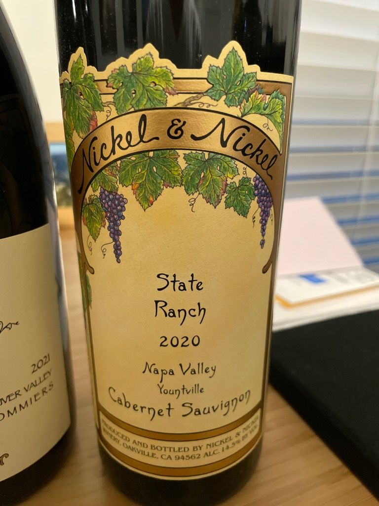 2020 Nickel & Nickel Sauvignon State Ranch, USA, California