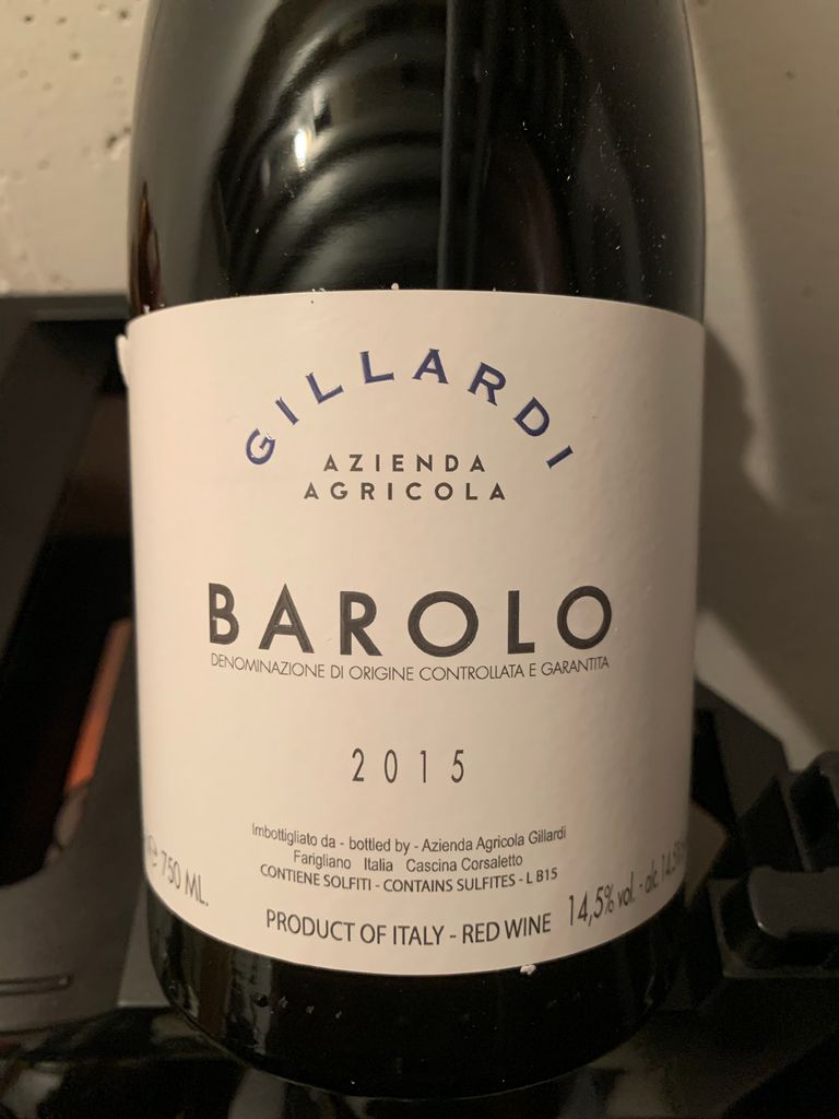 2015 Gillardi Barolo, Italy, Piedmont, Langhe, Barolo - CellarTracker