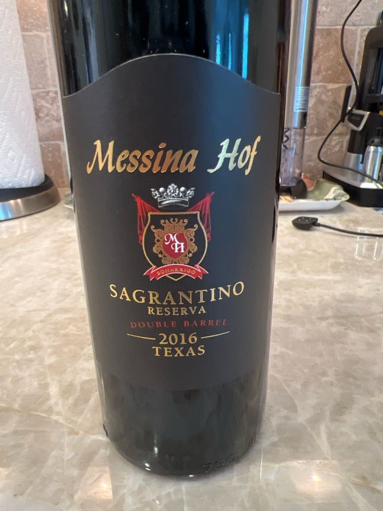 2016 Messina Hof Sagrantino Double Barrel Reserva, USA, Texas, Texas ...