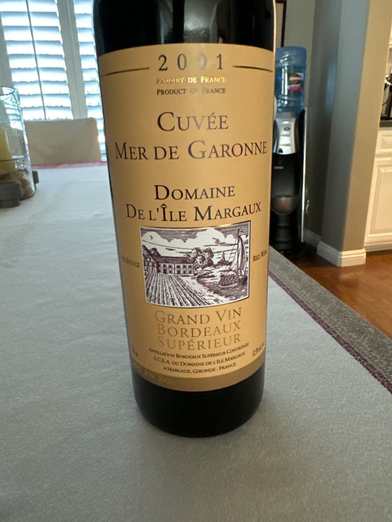 2001 Domaine de l'Île Margaux Cuvée Mer de Garonne 2001 Domaine de l'Île Margaux Cuvée Mer de Garonne