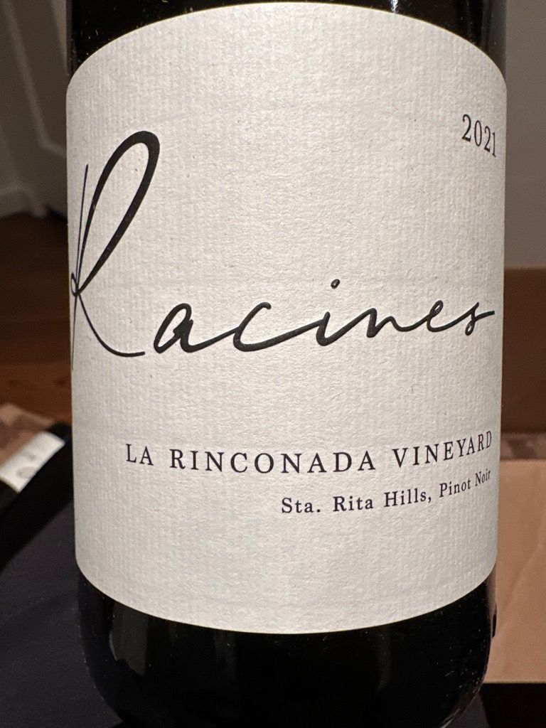 2021 Racines Pinot Noir La Rinconada Vineyard - CellarTracker