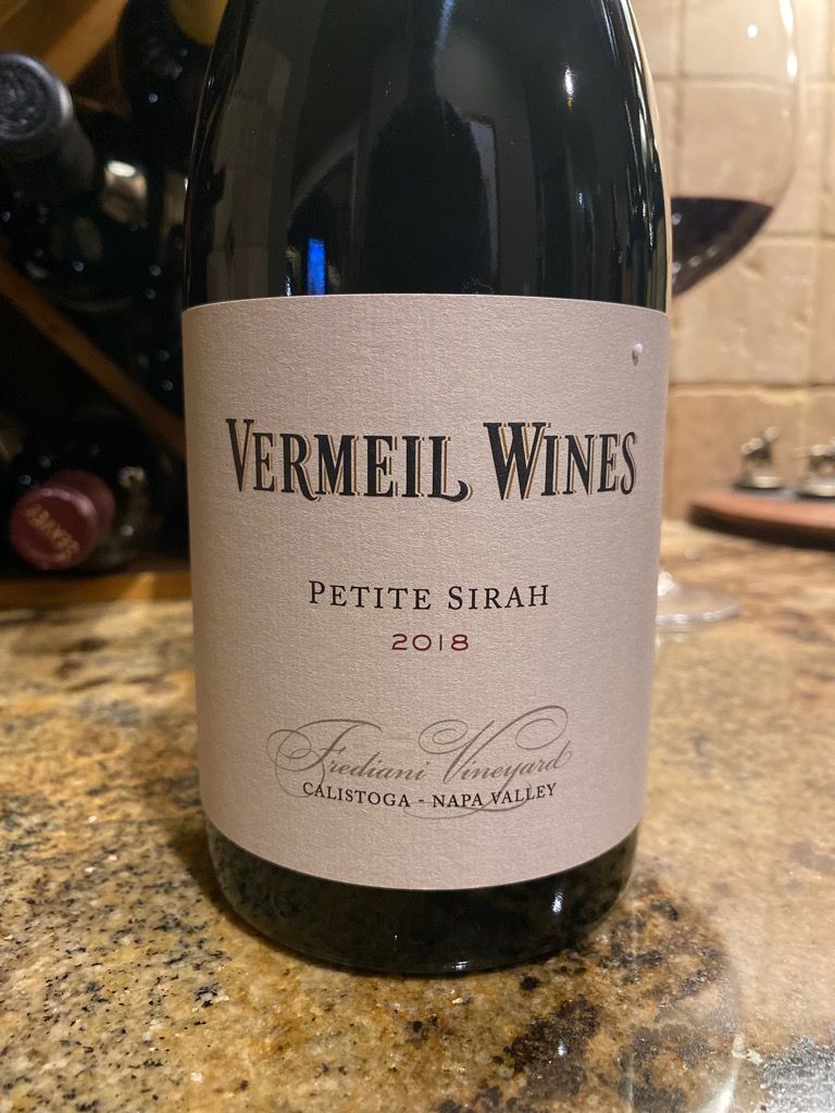 2018 Vermeil Wines Petite Sirah, USA, California, Napa Valley
