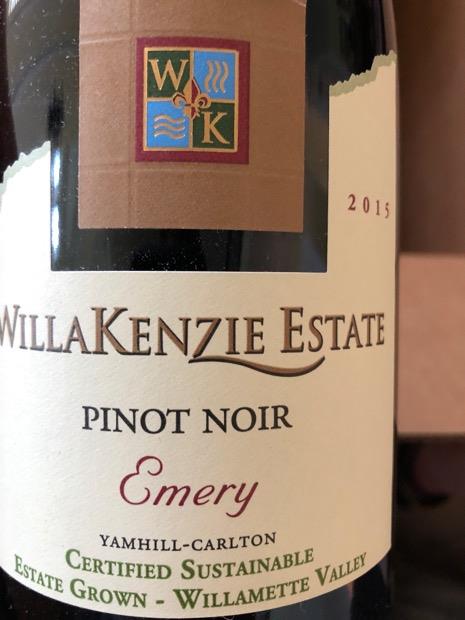 2015 WillaKenzie Estate Pinot Noir Emery, USA, Oregon ...