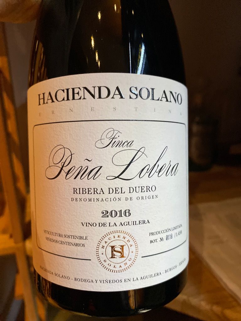 2016 Hacienda Solano Ribera del Duero Finca Peña Lobera - CellarTracker