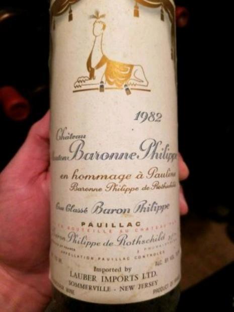 1985 Château Mouton-Baronne-Philippe en hommage à Pauline