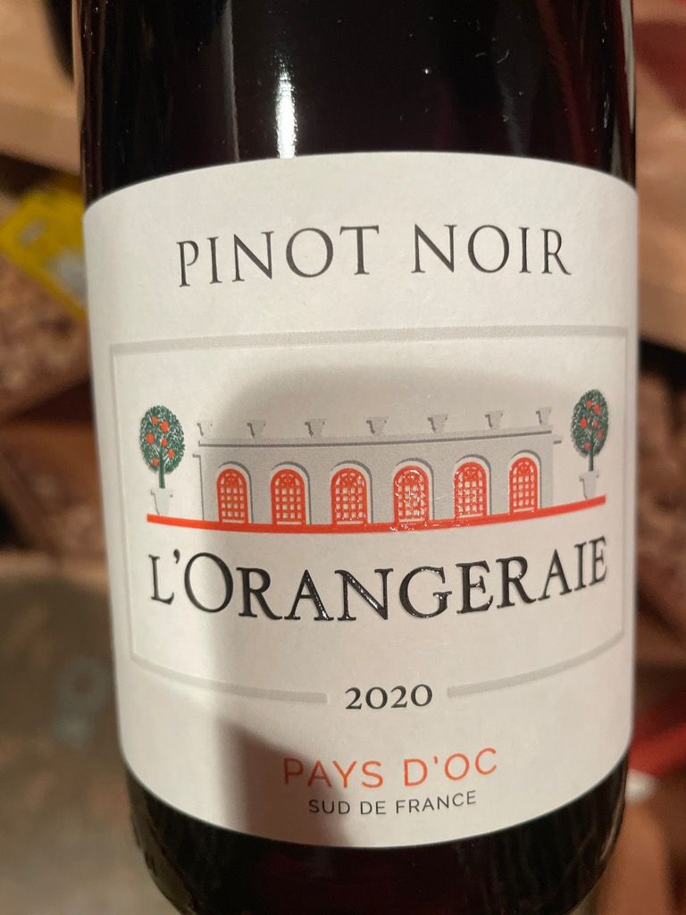 2020 L'Orangeraie Pinot Noir, France, Languedoc Roussillon, Vin de Pays