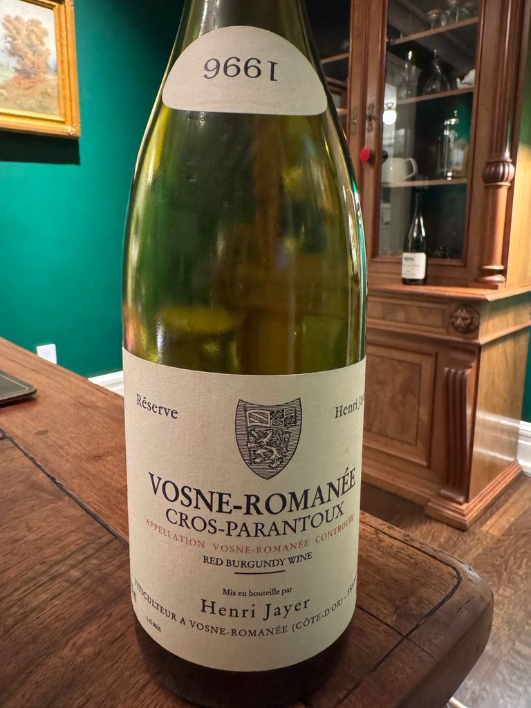 1996 Henri Jayer Vosne-Romanée 1er Cru Cros Parantoux - CellarTracker