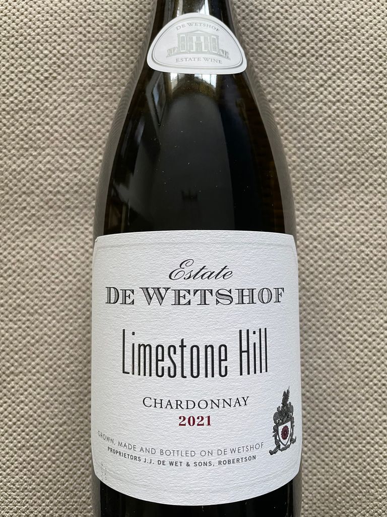 2021 De Wetshof Chardonnay Limestone Hill, South Africa, Breede River